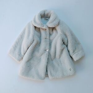 Paz Rodriguez Cream Fur Winter Jacket 18mo (1.5yr)
